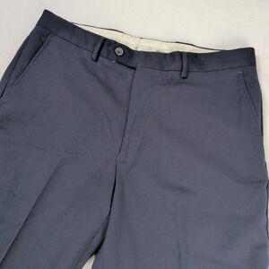 Jos A Bank 1905 Pants Mens 33 Charcoal Stretch Wool Dress Trousers Flat Front